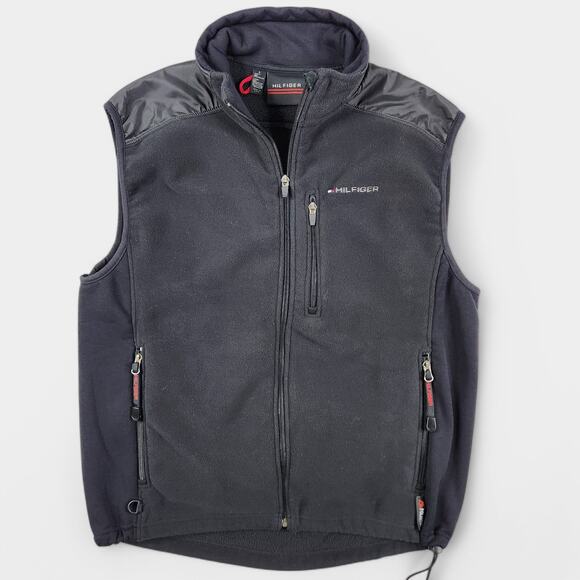 Vintage Tommy Hilfiger Mens Polartec Full Zip Fleece Vest Size Large Made in USA